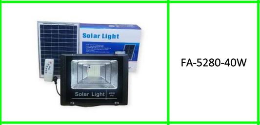 Solar Powered Flood Light With Time  Switch And Remote Control