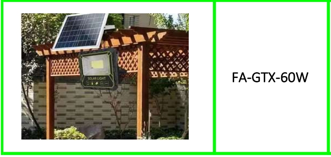 Solar Powered Flood Light With Solar  Panel & Remote Control