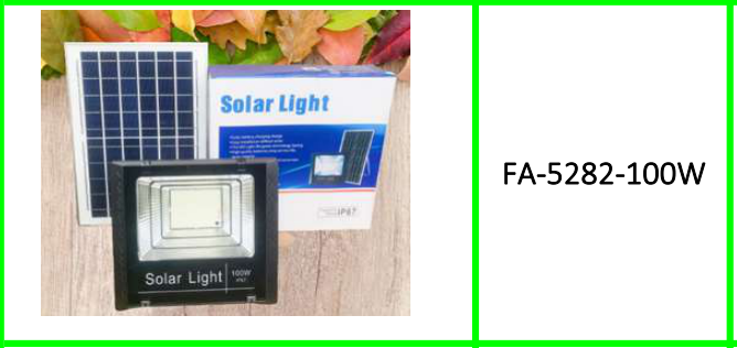 Solar Powered Flood Light with  Separate Panel + Remote Control