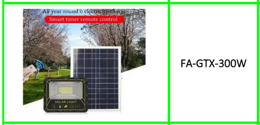 LED Solar Powered Flood Light With  Solar Panel & Remote Control