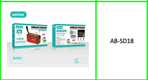 Aerbes Solar Powered Multifunctional  Wireless Bluetooth Speaker With LED  Light