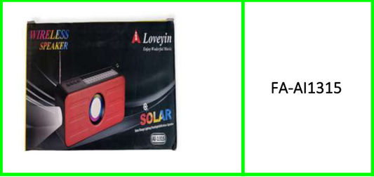 Solar Panel Bluetooth Speaker with  Light