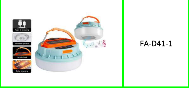 Solar LED Camping Light with Bluetooth  Speaker