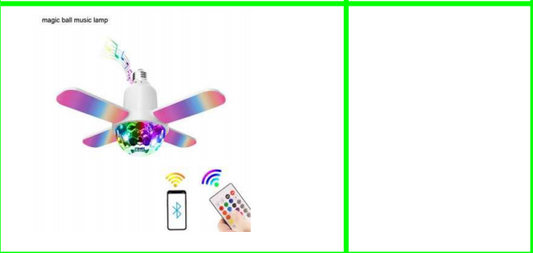 40W E27 3Leaves Bluetooth Music  Magic Ball Lamp Speaker