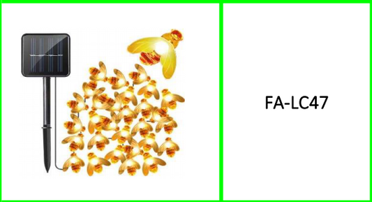 Solar Powered LED Bees Fairy Light 5M  White