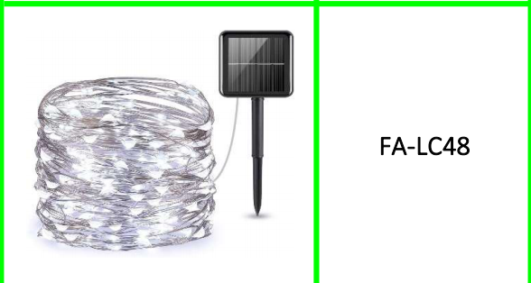 Solar Powered Copper Wire Fairy Light  200 LED White Light 20M