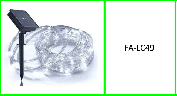 Solar Powered String Lights White  100LED 12M