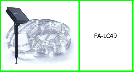 Solar Powered String Lights White  100LED 12M