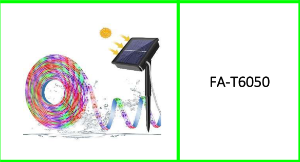 RGB Solar Powered Strip Light 5M