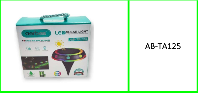 Aerbes RGB LED Solar Power Ground  Lights