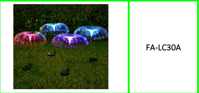Solar Powered Jellyfish Fibber Light  2pcs 7 Colour Changing