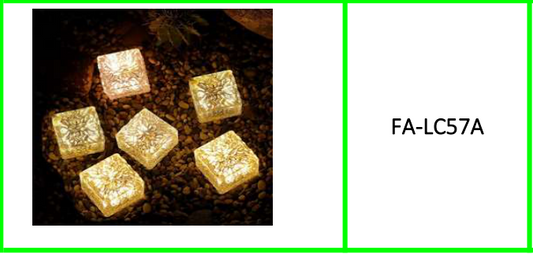 Solar Powered Ice Bricks Garden Light  Warm White 2pcs