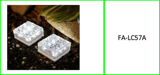 Solar Powered Ice Bricks White Light  2pcs