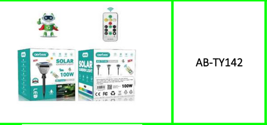 Aerbes Solar Powered Garden Light RGB  + White & Warm White With Remote  Control