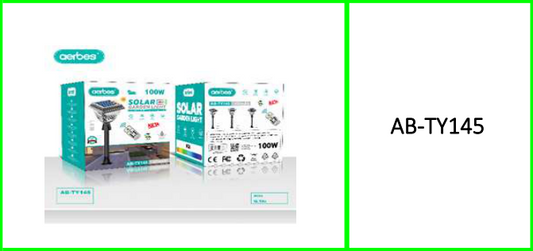 Aerbes 100W Solar Powered Garden  Light RGB + White & Warm White with  Remote Control 1200mah Battery