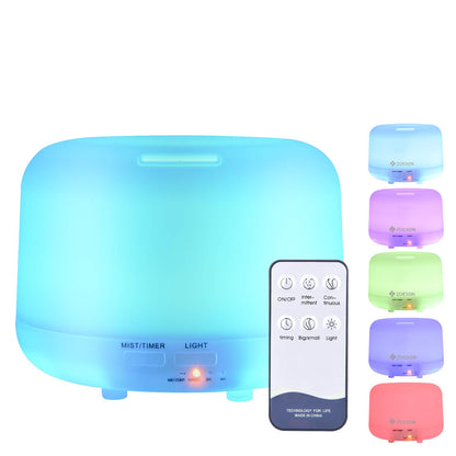 aromatherapy diffuser, with 7 LED colours, BPA-free, for essential oils, ultrasonic humidifier for the bedroom