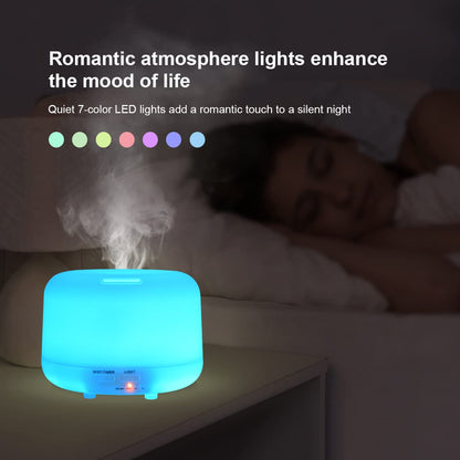 aromatherapy diffuser, with 7 LED colours, BPA-free, for essential oils, ultrasonic humidifier for the bedroom