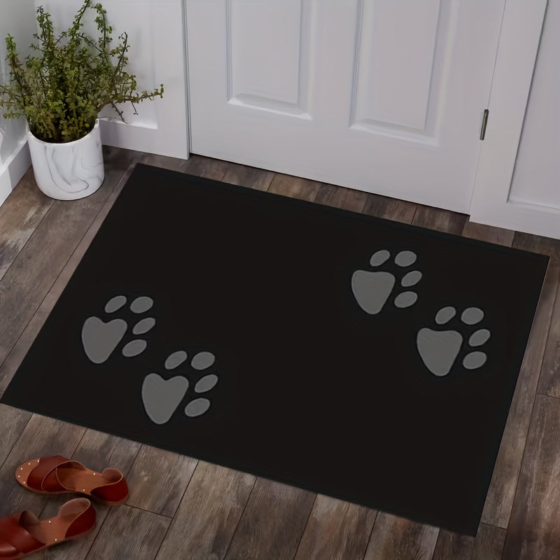 Heavy Duty Dog Paw Print Door Mat With