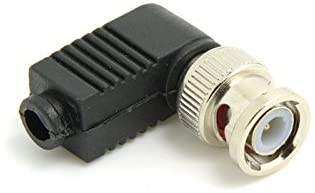 BNC Plug pin Solderless Right Angle Connector for CCTV Camera