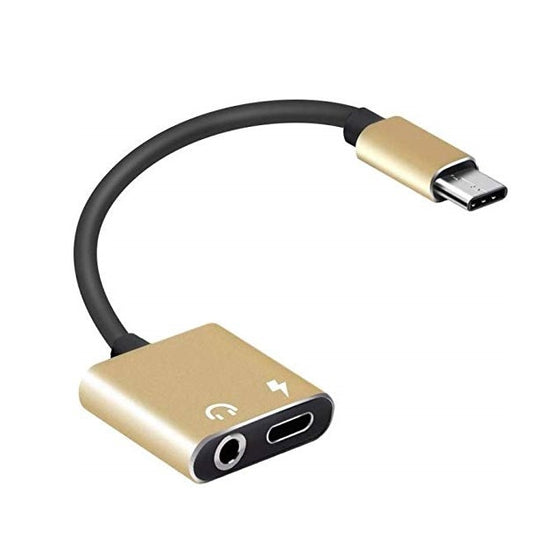 JH-020 Type C To 3.5mm + Type C Audio Adapter