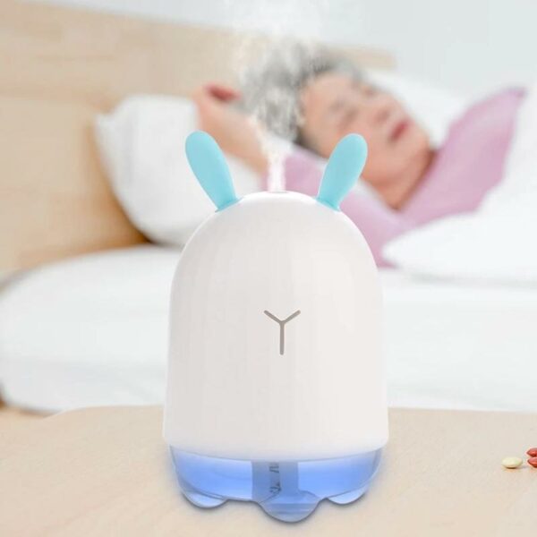 220ML Air Humidifier Cute Rabbit USB Aroma Diffuser Air Purifier Mist Maker With Led Night Lights