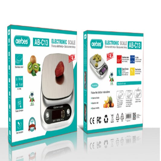 Aerbes AB-C13 Digital Kitchen Food Scale With High Precision Capacity 5kg/1g