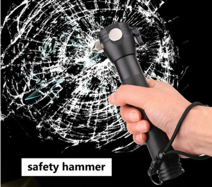 FA-T09 Solar Powered Dual USB Charging Glare Aluminum Alloy Flashlight