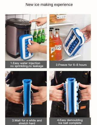 Blue Silicone Ice Cube Tray