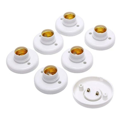 1pc E27 Screw Cap Socket White Ceiling Light Lamp Bulb Fixing Base Stand Light Bulb Holder