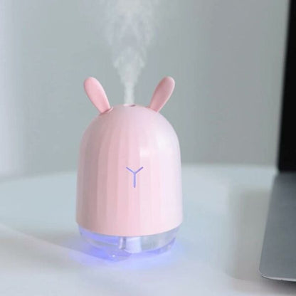220ML Air Humidifier Cute Rabbit USB Aroma Diffuser Air Purifier Mist Maker With Led Night Lights