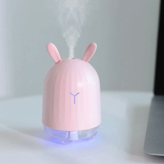 220ML Air Humidifier Cute Rabbit USB Aroma Diffuser Air Purifier Mist Maker With Led Night Lights