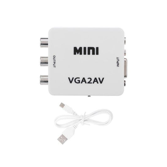 Treqa HDV-555 VGA To AV Converter Adapter