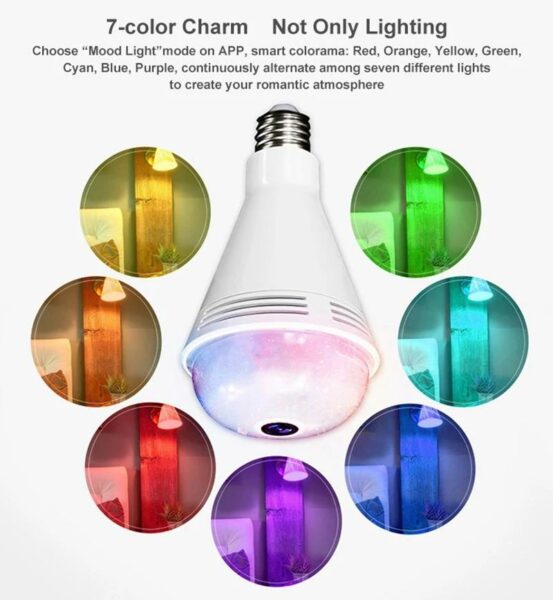 1080P Lamp Bulb Camera Fisheye Wireless Panoramic