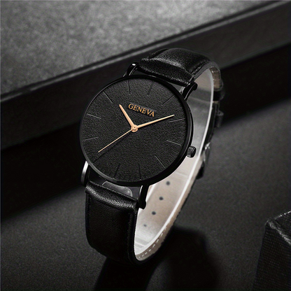 1 Piece Casual Business Men's Quartz Watch And 3 Pieces Bracelets