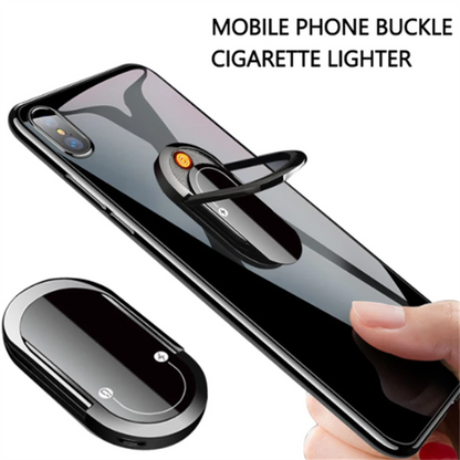 SE052 Rechargeable Cigarette Lighter and Phone Ring Bracket