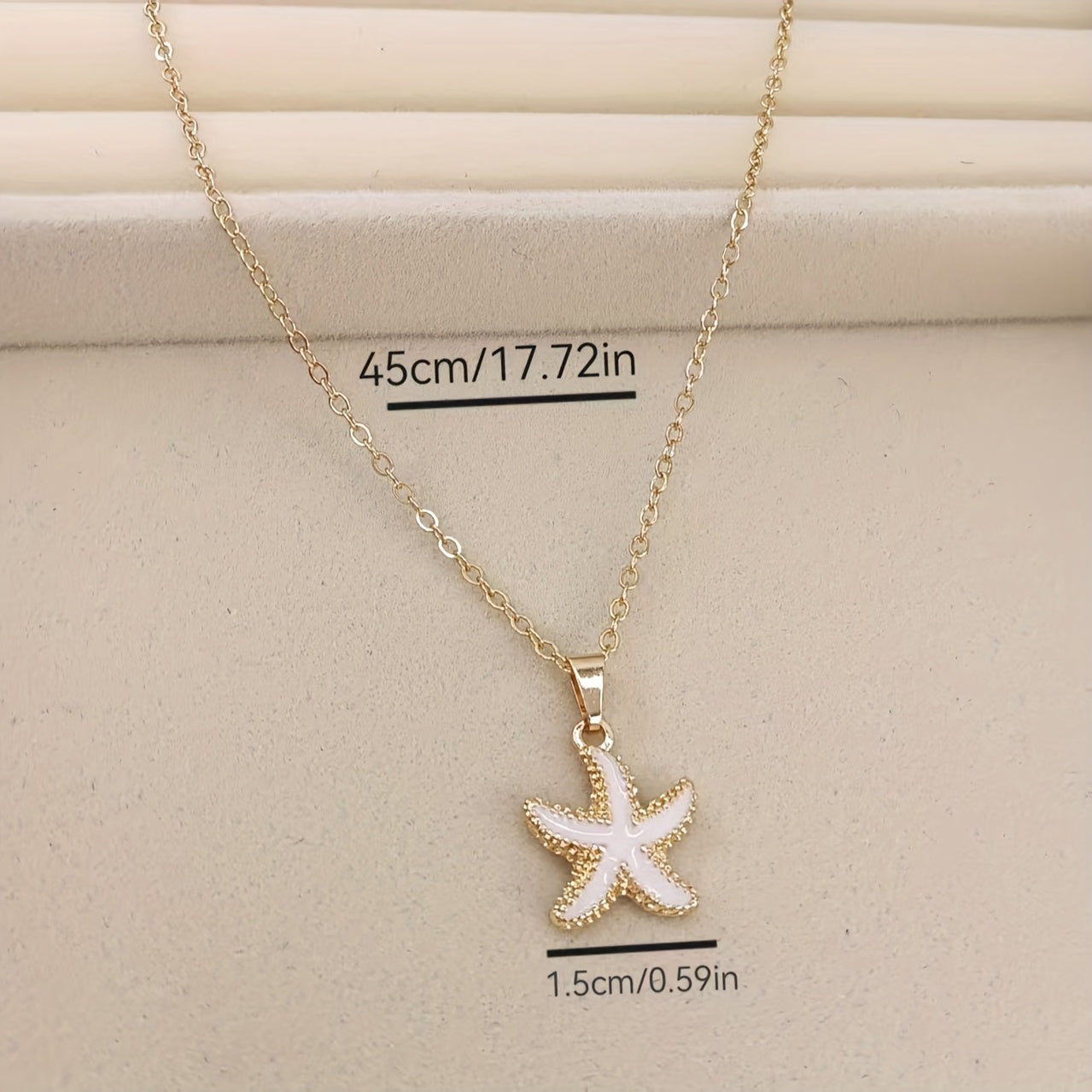 Women's Delicate Golden Tone Starfish Pendant Necklace   Minimalist Beach Jewelry  Everyday & Vacation Necklace for Women  Birthday/Anniversary Gifts for Her   Year Round Coastal Charm Chain  Beach Necklace  Nautical Accessory  Bohemian Jewelry  Fine Jewe