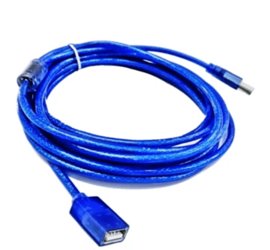 SE-L43 USB 2.0 Transparent Blue Extension Cable 5M