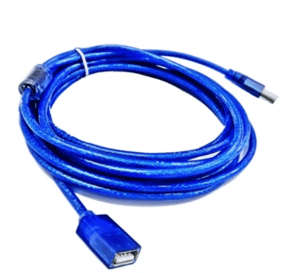 SE-L43 USB 2.0 Transparent Blue Extension Cable 5M