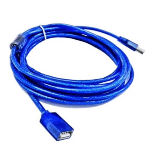SE-L43 USB 2.0 Transparent Blue Extension Cable 5M