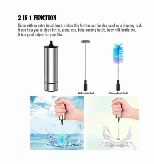 Aorlis AO-78200 Stainless Steel Battery Operated Milk Frother