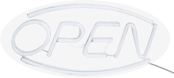 C-2 USB Powered Open Sign Neon Lamp with Back Plate + On Off Switch