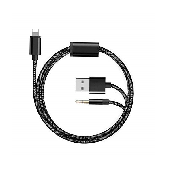 Wolulu AS-51187 Lightning – USB + 3.5mm Adapter Cable 1.2m
