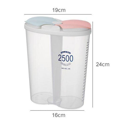 Refrigerator Miscellaneous Grains Transparent Airtight Jar Kitchen Bean Food Grade Storage Tank Divided Box