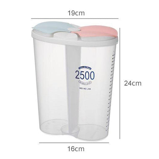 Refrigerator Miscellaneous Grains Transparent Airtight Jar Kitchen Bean Food Grade Storage Tank Divided Box