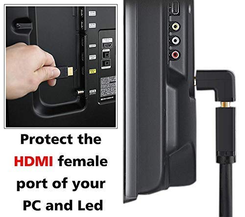 SE-L58 90° Angle HDMI Male To Female Pack Of 100