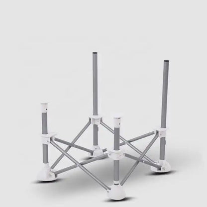 Grey Baby Booster Seat - Portable Pop and Open Design, Tip Free Safety, Infant Folding Feeding Chair with Tray & Travel Bag - Ideal for Indoor/Outdoor Dining, Camping, Beach, Lawn Adventures