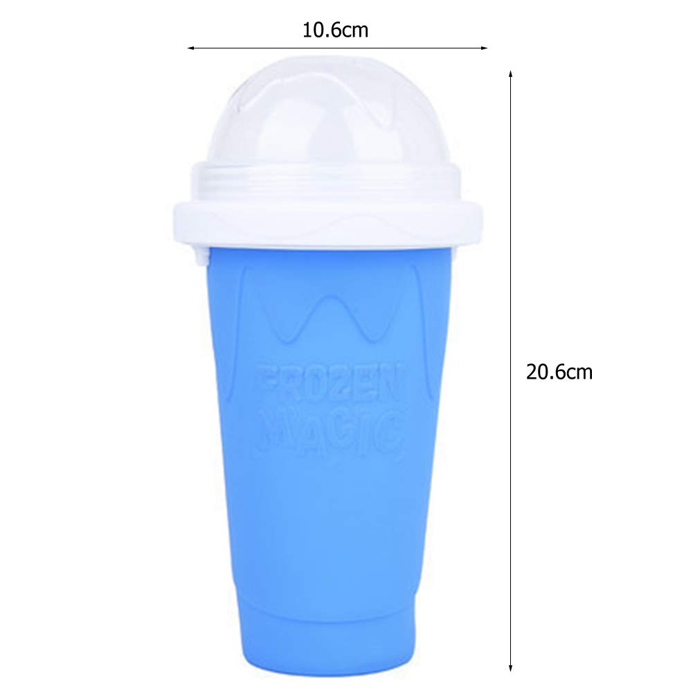 Slushy Maker Cup, The Tiktok Frozen Magic Squeeze Cup Double Layer, Magic Quick Frozen Smoothies Cup, Milkshake Slushy Ice Cream Maker for DIY for Children and Family