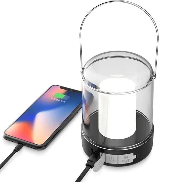 Outdoor Multifunctional Camping Light with USB Charging, Stepless Dimming Tent Light, Flame Lamp, Home Portable Camping Mood Light