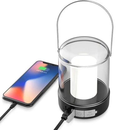 Outdoor Multifunctional Camping Light with USB Charging, Stepless Dimming Tent Light, Flame Lamp, Home Portable Camping Mood Light