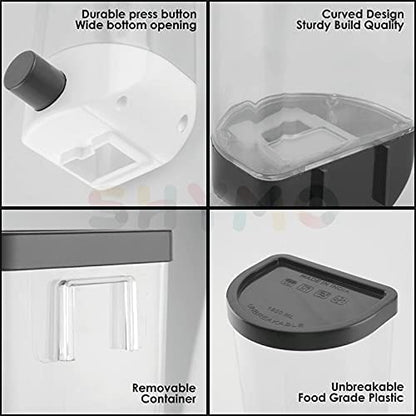 Push Button Wall Mount Container, Save More Space on Kitchen Counter, Table, Drawer, Desk, Cupboard,Kitchen Storage Containers Air Tight, Transparent, Wall Mount